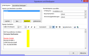 Outlook Signatur erstellen