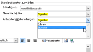 Microsoft Outlook 2007 Signatur erstellen Schritt 6