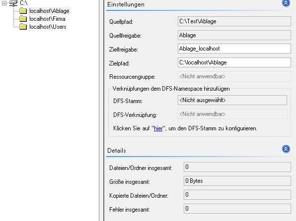 Fileserver umziehen Fileserver umziehen - Einstellungen für Zielserver
