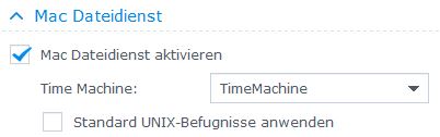 DiskStation als Time Machine einrichten