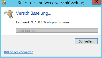 BitLocker - Laufwerk wird verschlüsselt