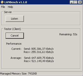 Datendurchsatz im Netzwerk messen mit LANBench