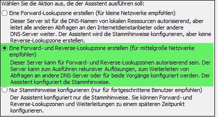 DNS Server einrichten - Lookupzonen DNS Server einrichten - Lookupzonen