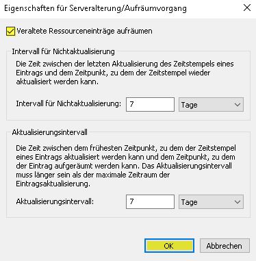 DNS-Server einrichten - Alterung aktivieren DNS-Server einrichten - Alterung aktivieren