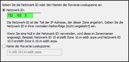 DNS-Server konfigurieren - Reverse-Lookupzone