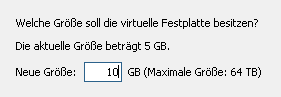 Virtuelle Festplatte vergrößern