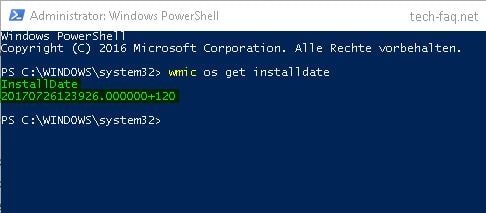 Windows Installationsdatum auslesen Windows Installationsdatum auslesen