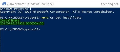 Windows Installationsdatum auslesen