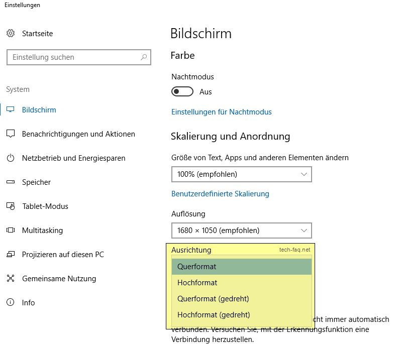 Windows Bildschirm drehen