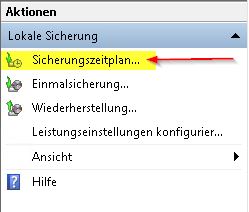 Windows Server Sicherung konfigurieren Windows Server Sicherung konfigurieren