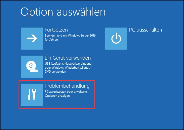 Windows Server Sicherung Recovery - Problembehandlung