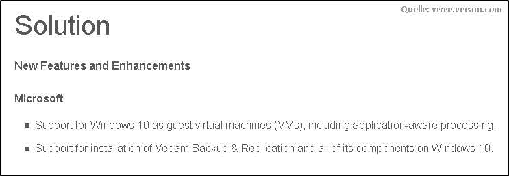 Fehler bei Backup einer VM mit Windows 10 Fehler bei Backup einer VM mit Windows 10