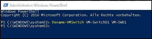 Virtuellen Switch umbenennen in Hyper-V