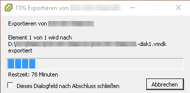 vSphere Client VM exportieren