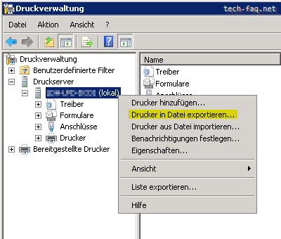 Windows Server Drucker migrieren exportieren Windows Server Drucker migrieren exportieren
