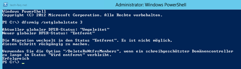 DFS-Migration abschliessen