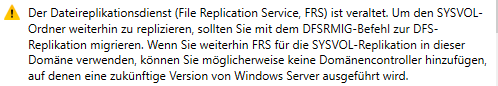 DFS-Replikation (Meldung in Windows Server)