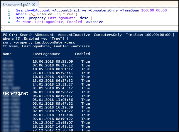 Inaktive Computerkonten ermitteln per PowerShell