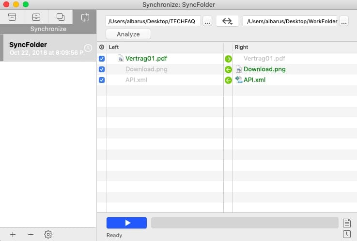 MacOS Ordner Synchronisieren