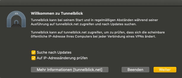 VPN Zugang einrichten am Mac