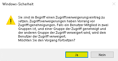 Benutzer von GPO ausschließen