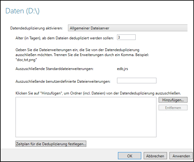Deduplizierung aktivieren Windows Server 2019 Deduplizierung aktivieren Windows Server 2019