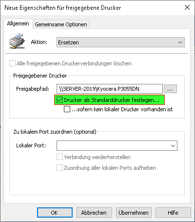 Standarddrucker per Gruppenrichtlinie festlegen