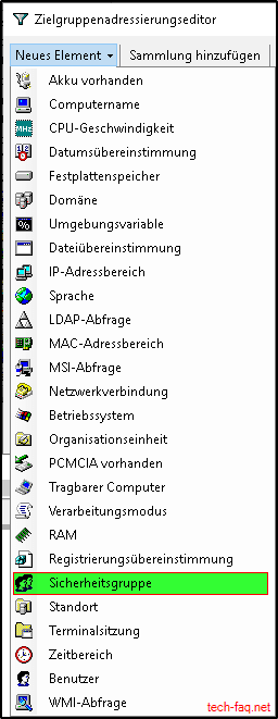 Zielgruppenadressierung auf Elementebene