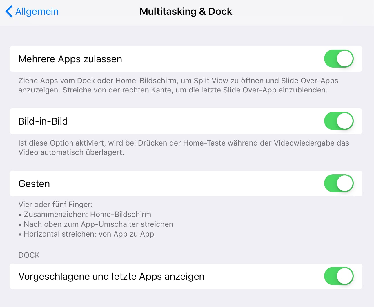 Verwendete Apps aus Dock entfernen
