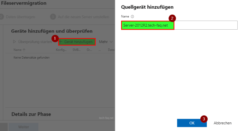 Storage-Migration-Service Quellserver