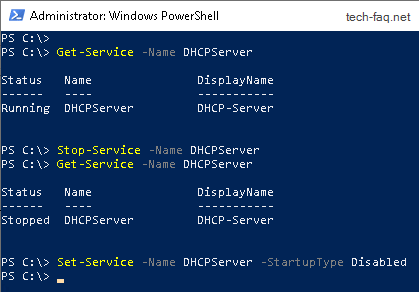 DHCP Server Dienst per PowerShell deaktivieren