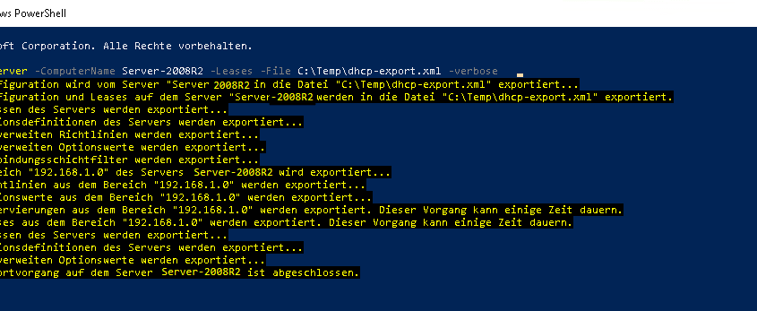 DHCP Server migrieren per PowerShell