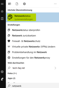Windows 10 - IP herausfinden