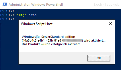 Windows per PowerShell aktivieren Windows per PowerShell aktivieren