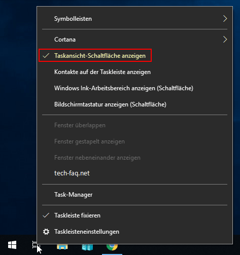 Windows Taskansicht deaktivieren