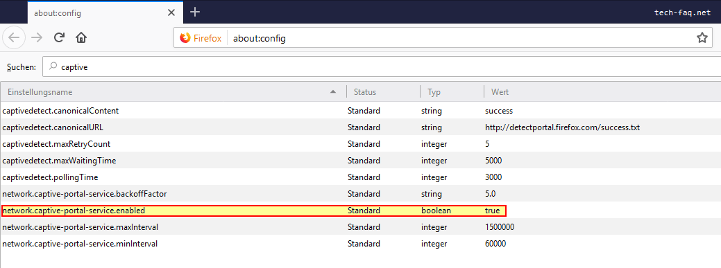 Firefox "network.captive-portal-service.enabled"