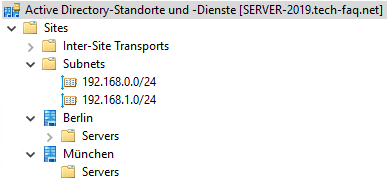 Active Directory Standorte und Dienste