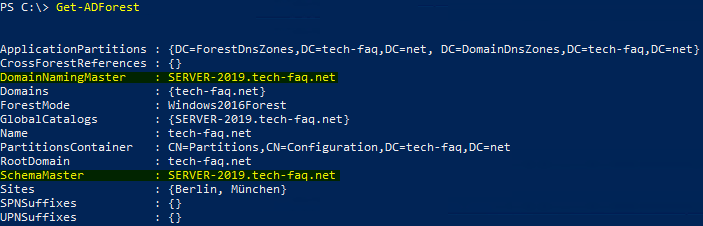 FSMO Rollen mit der PowerShell abrufen FSMO Rollen mit der PowerShell abrufen