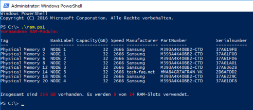 Ram Slots Auslesen Ram Slots Auslesen