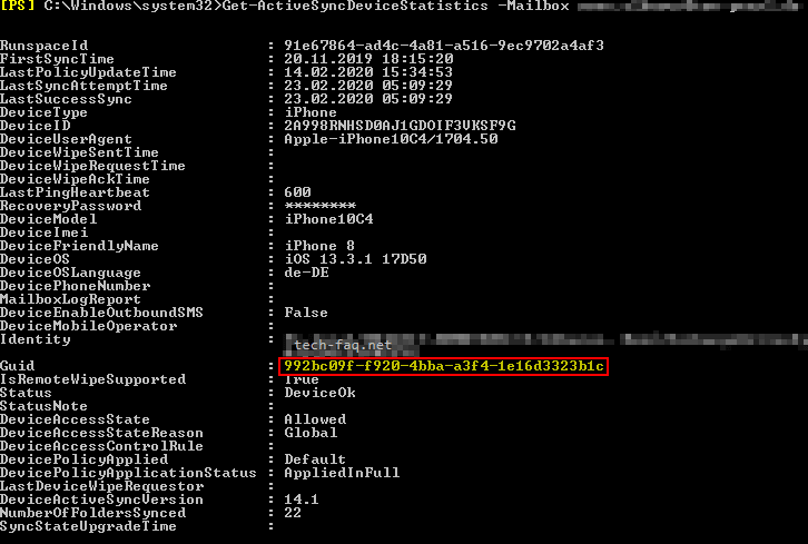 PowerShell | Get-ActiveSyncDevice - Smartphone auf Exchange Server