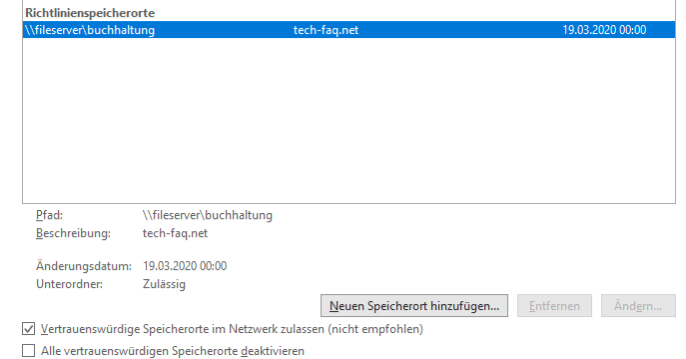 Richtlinienspeicherorte Microsoft Office Richtlinienspeicherorte Microsoft Office