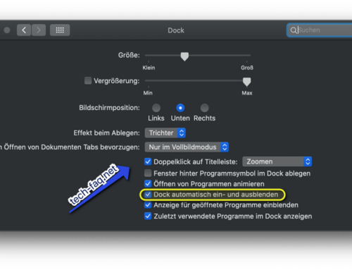Mac OS – Dock ausblenden