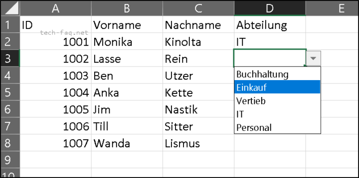 Eine Excel Auswahlliste Erstellen Dropdown TECH FAQ