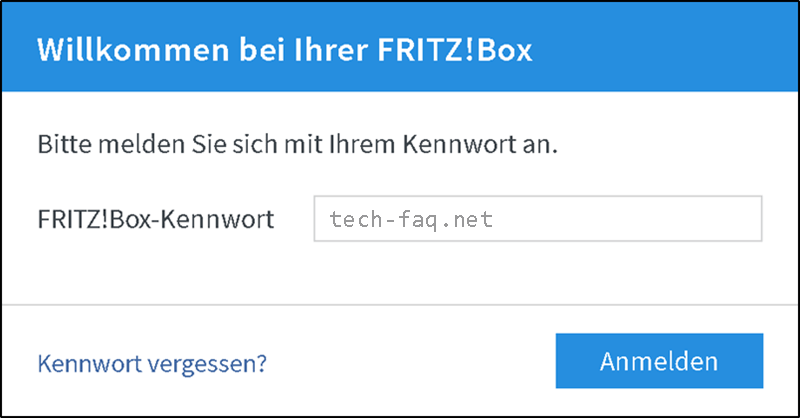 FritzBox Kennwort vergeben