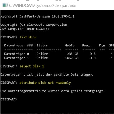 Schreibschutz-aktivieren-mit-diskpart