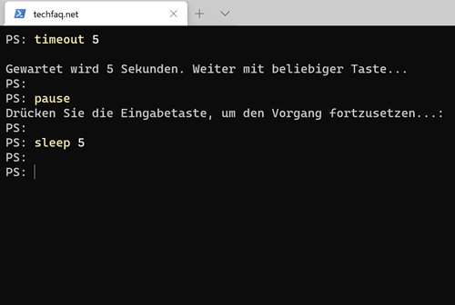 PowerShell Skript pausieren