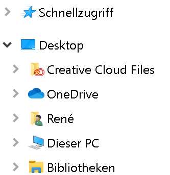 OneDrive Ordner im Windows Explorer