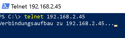 Telnet Verbindung unter Windows 10