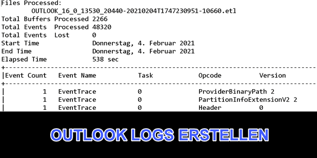 Outlook Logfiles - Nützliche Protokolle für die Fehlersuche