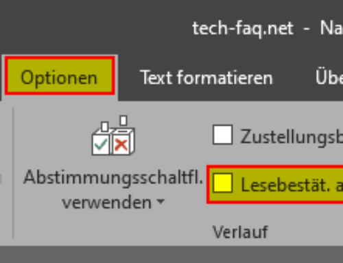 Lesebestätigungen in Outlook